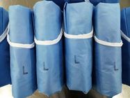 Niebieskie jednorazowe fartuchy medyczne Niska odporność na działanie wody w przypadku kłaczków