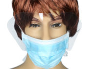 Szpitalna niebieska maska ​​medyczna jednorazowego użytku z plastikową osłoną hydrofobową